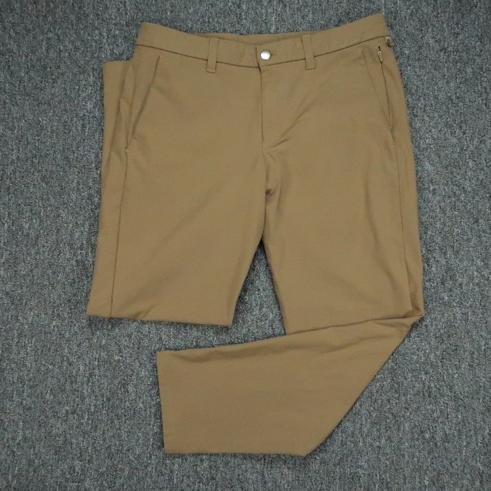lululemon Pants Mens 32x28 Brown Commission Slim Warpstreme Trouser Zip Pocket
